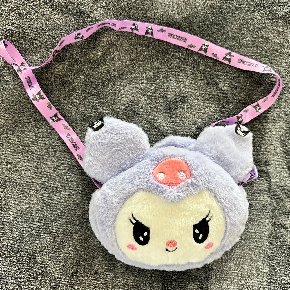 Sanrio: Hello Kitty/My Melody Kuromi Purple Plush Kawaii Handbag